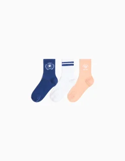 BERSHKA Pack de 3 paires de chaussettes sport Orange Best