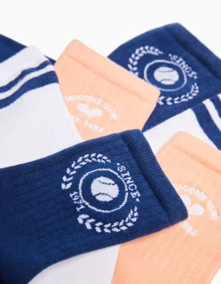 BERSHKA Pack de 3 paires de chaussettes sport Orange Best