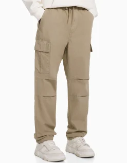 BERSHKA Pantalon cargo stoppeurs Sable New
