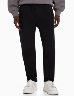 BERSHKA Pantalon cargo stoppeurs Noir Flash Sale