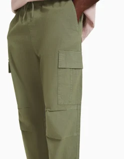 BERSHKA Pantalon cargo stoppeurs Noir Shop