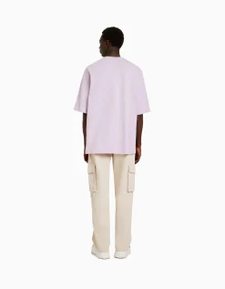 BERSHKA Pantalon cargo wide leg coton Noir Flash Sale