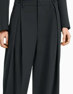 BERSHKA Pantalon coupe tailleur jambe large Gris Hot