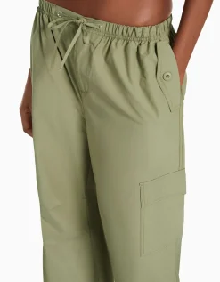 BERSHKA Pantalon jogger cargo parachute Bleu lavé Discount