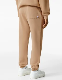 BERSHKA Pantalon jogger molleton Camel Store