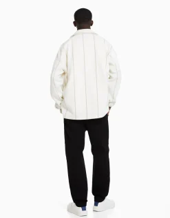 BERSHKA Pantalon loose coton Noir Discount