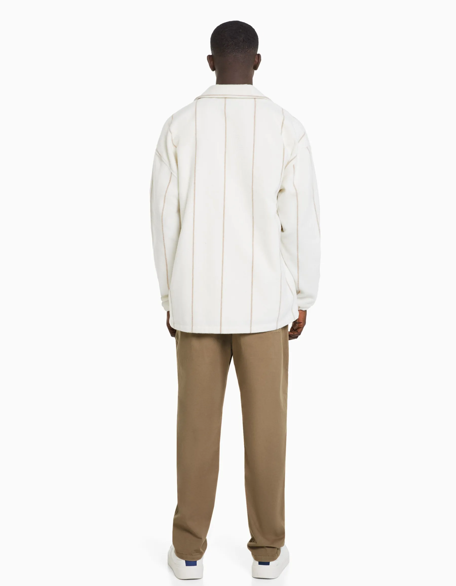 BERSHKA Pantalon loose coton Noir Clearance