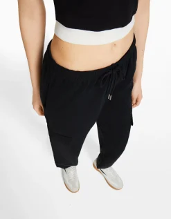 BERSHKA Pantalon molleton poches Gris Best Sale