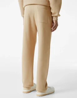 BERSHKA Pantalon molleton wide leg Blanc cassé New