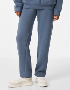 BERSHKA Pantalon molleton wide leg Blanc cassé Shop