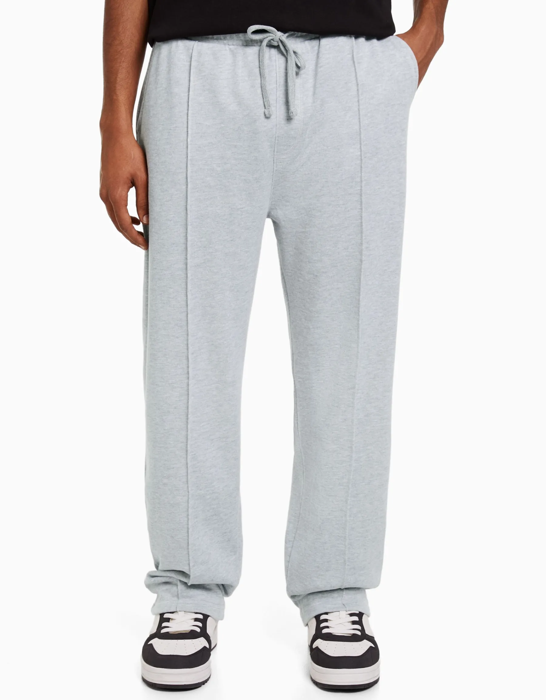 BERSHKA Pantalon palazzo Beige Online