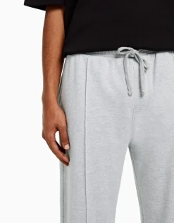BERSHKA Pantalon palazzo Beige Online