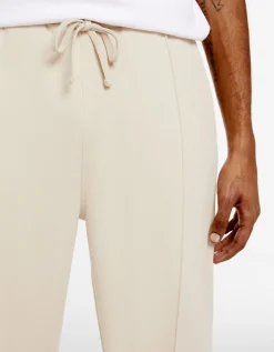 BERSHKA Pantalon palazzo Beige Discount