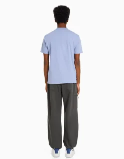 BERSHKA Pantalon parachute molleton poche fermeture Éclair Kaki Flash Sale