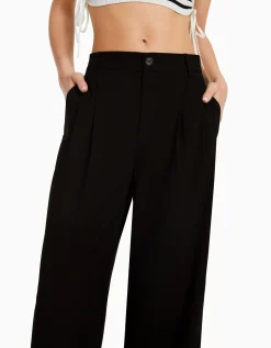 BERSHKA Pantalon tailoring dad fit Camel Online