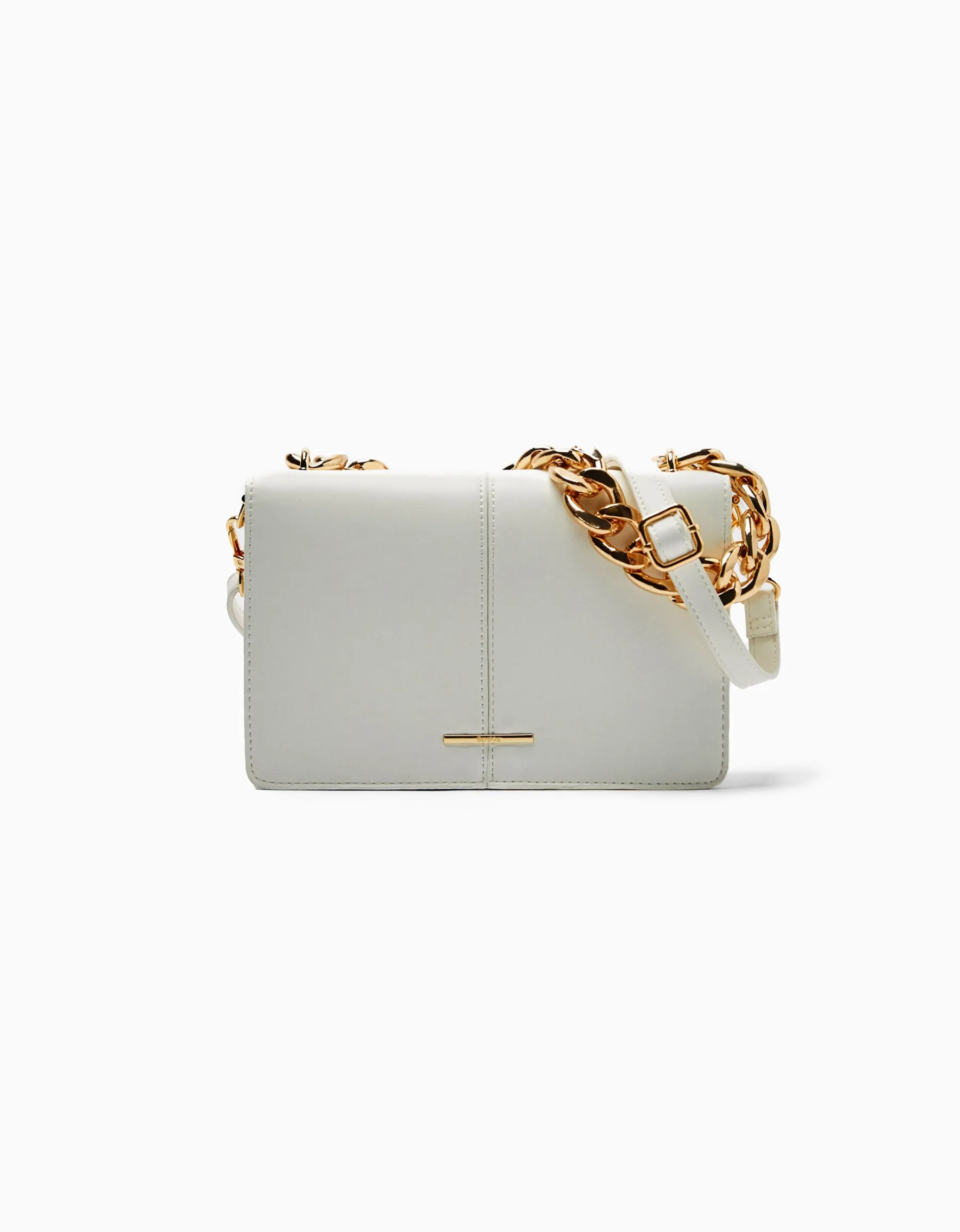 BERSHKA Pochette accordéon chaîne Blanc Store