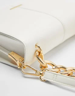 BERSHKA Pochette accordéon chaîne Blanc Store