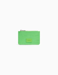 BERSHKA Porte-cartes plaque gravure imprimé animal Bleu clair Flash Sale