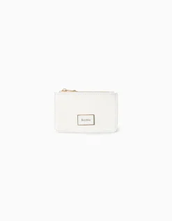 BERSHKA Porte-cartes texturé Blanc New