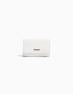 BERSHKA Porte-monnaie basique brillant Violet New