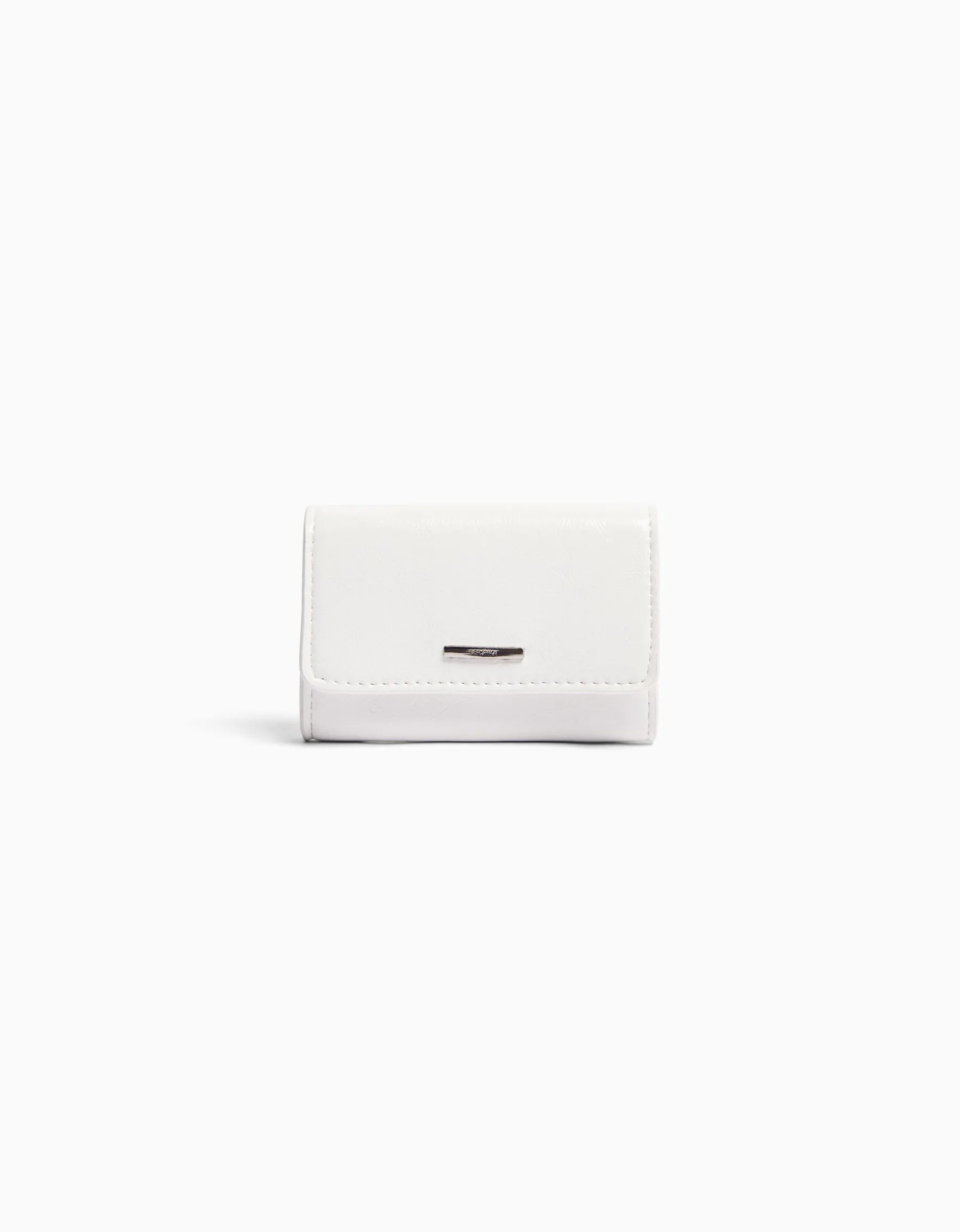 BERSHKA Porte-monnaie basique brillant Violet New