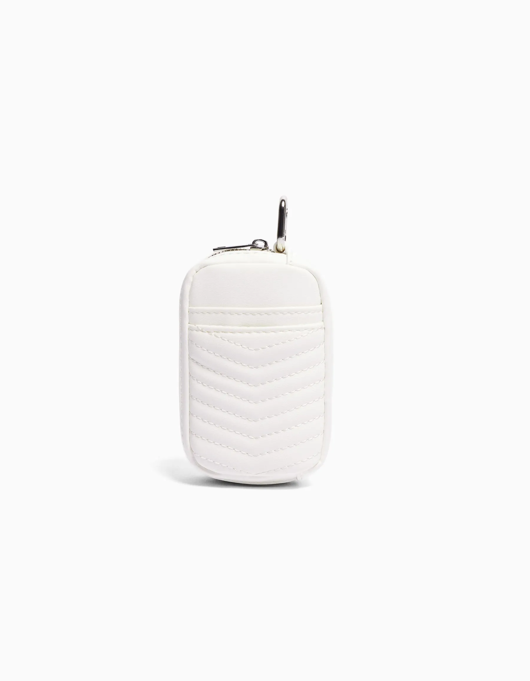 BERSHKA Porte-monnaie matelassé détail Blanc Cheap