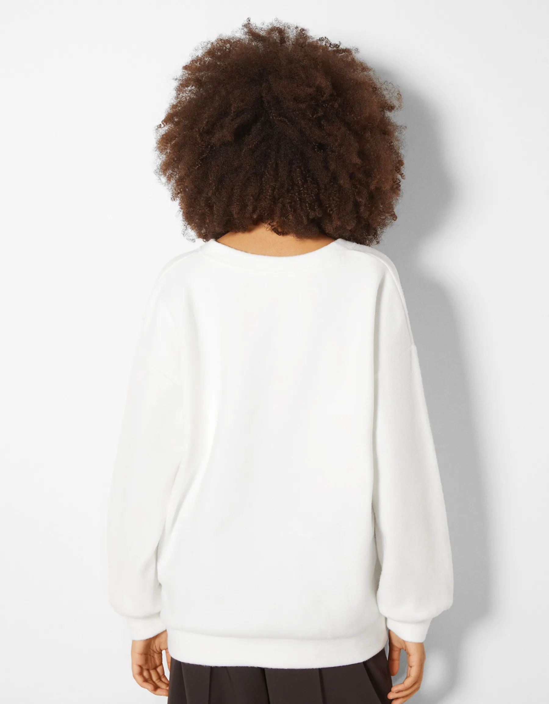 BERSHKA Pull à col en V Bleu Cheap