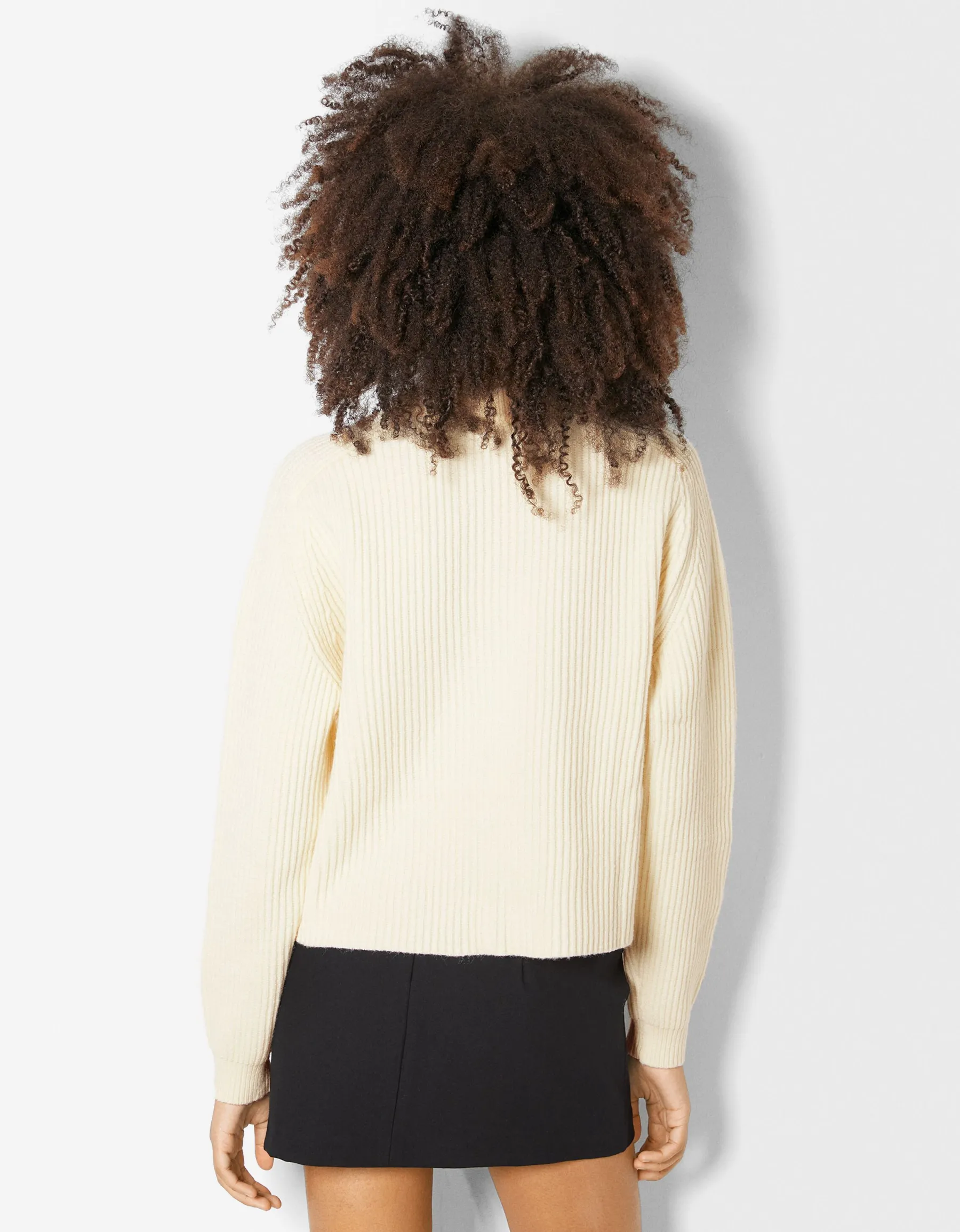 BERSHKA Pull à col rond Vert Sale