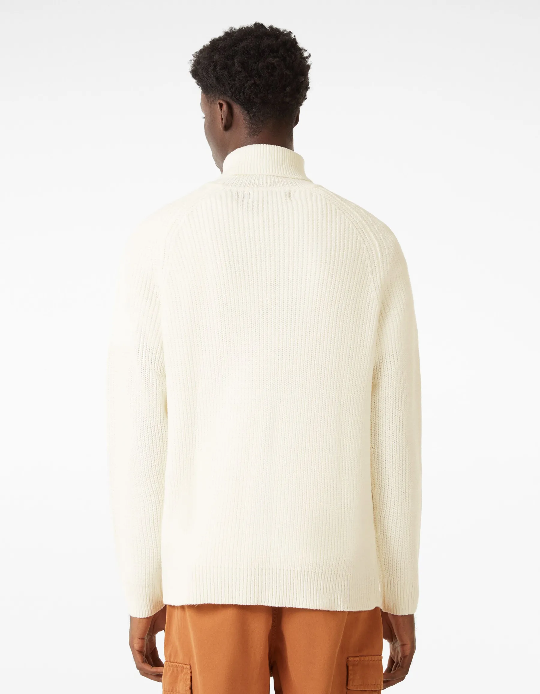 BERSHKA Pull à col roulé Noir Outlet