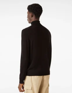 BERSHKA Pull à col roulé Noir Fashion