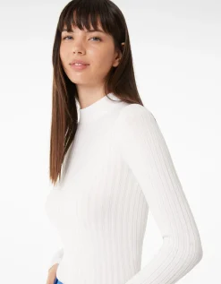 BERSHKA Pull bord-côte col roulé Noir Online