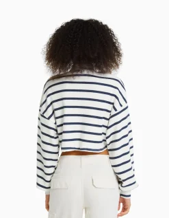BERSHKA Pull cropped Vert New