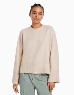 BERSHKA Pull oversize Rose Best