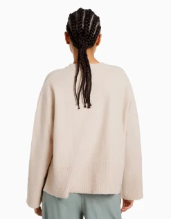 BERSHKA Pull oversize Rose Best