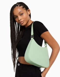 BERSHKA Sac anse Vert Discount