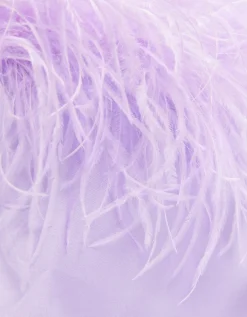 BERSHKA Sac anse plumes Violet Clearance