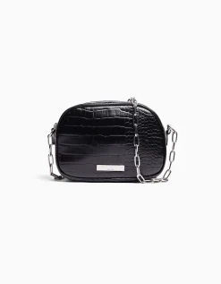 BERSHKA Sac anse texturé double fermeture Éclair Blanc Online