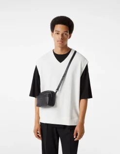 BERSHKA Sac bandoulière basique Noir Best Sale