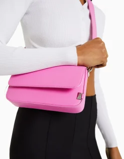 BERSHKA Sac bandoulière rigide Noir Outlet