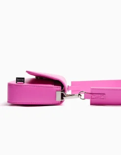 BERSHKA Sac bandoulière rigide Noir Outlet
