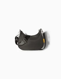BERSHKA Sac besace anse Noir Flash Sale