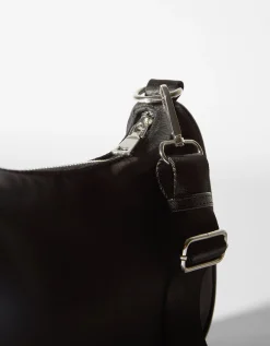 BERSHKA Sac besace anse Noir Flash Sale