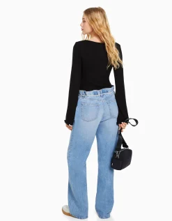 BERSHKA Sac besace uni Noir New