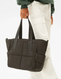 BERSHKA Sac cabas basique effet nylon Noir Online