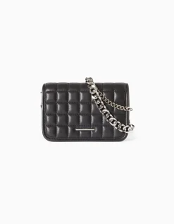 BERSHKA Sac matelassé chaîne Écru Flash Sale