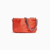 BERSHKA Sac mesh anse chaîne Orange Best