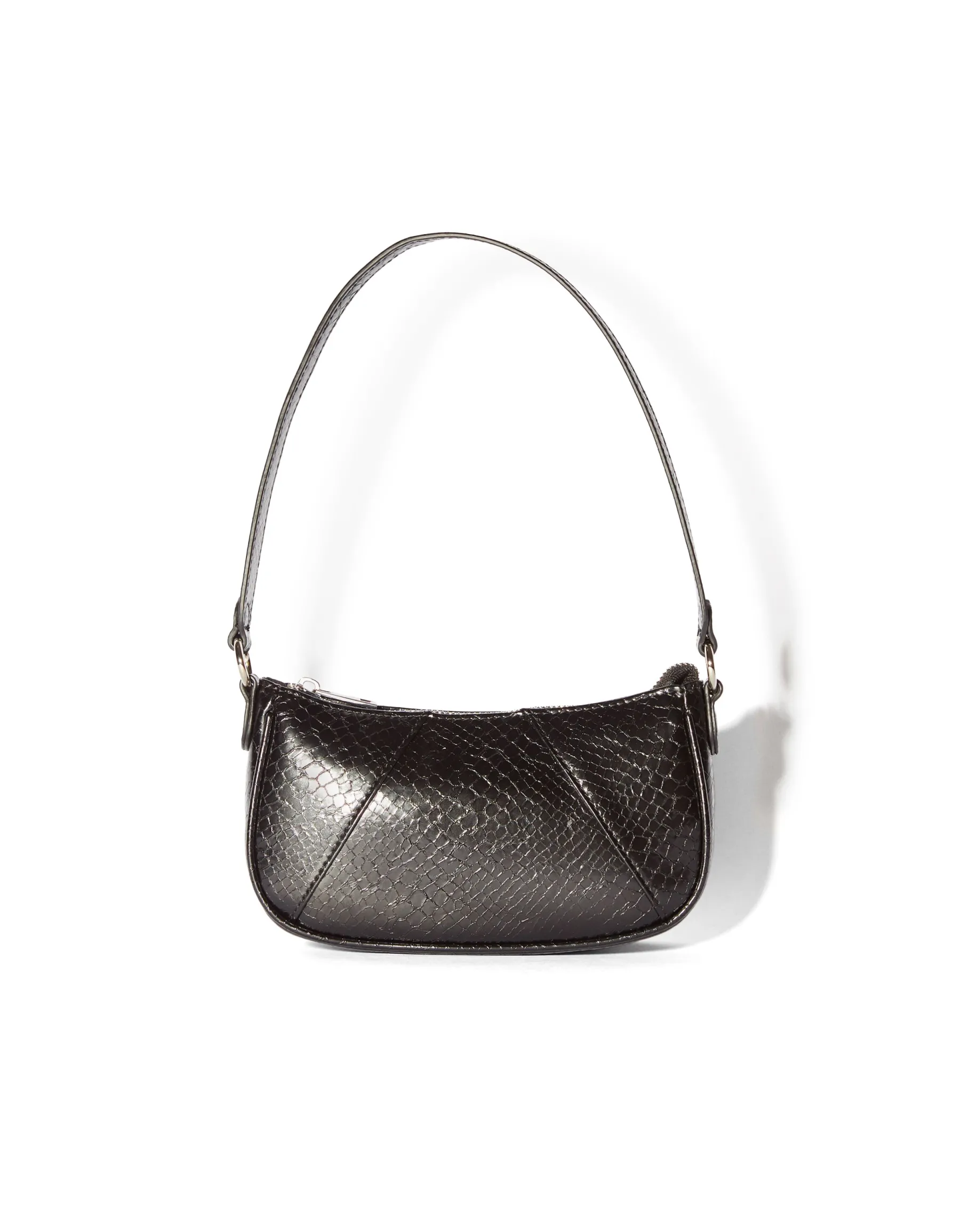BERSHKA Sac porté épaule similicuir Beige Best