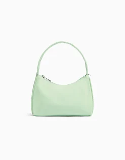BERSHKA Sac porté épaule tissu Bleu turquoise New