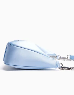 BERSHKA Sac satiné anse Bleu clair Hot