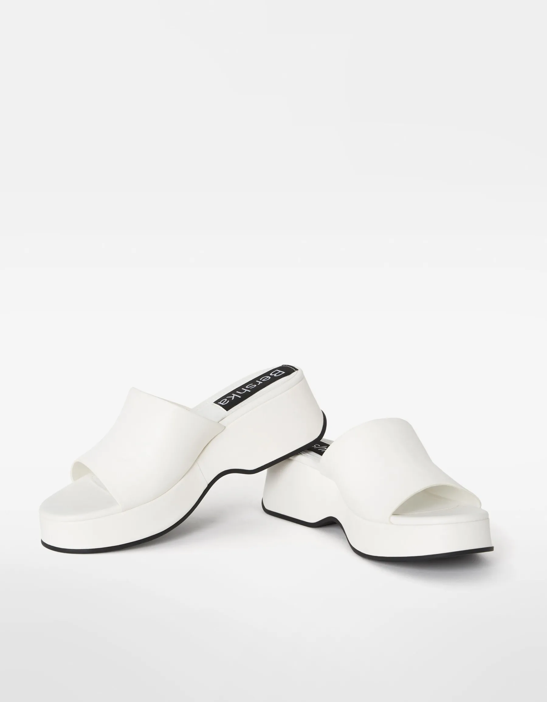 BERSHKA Sandales plateforme Blanc Best Sale